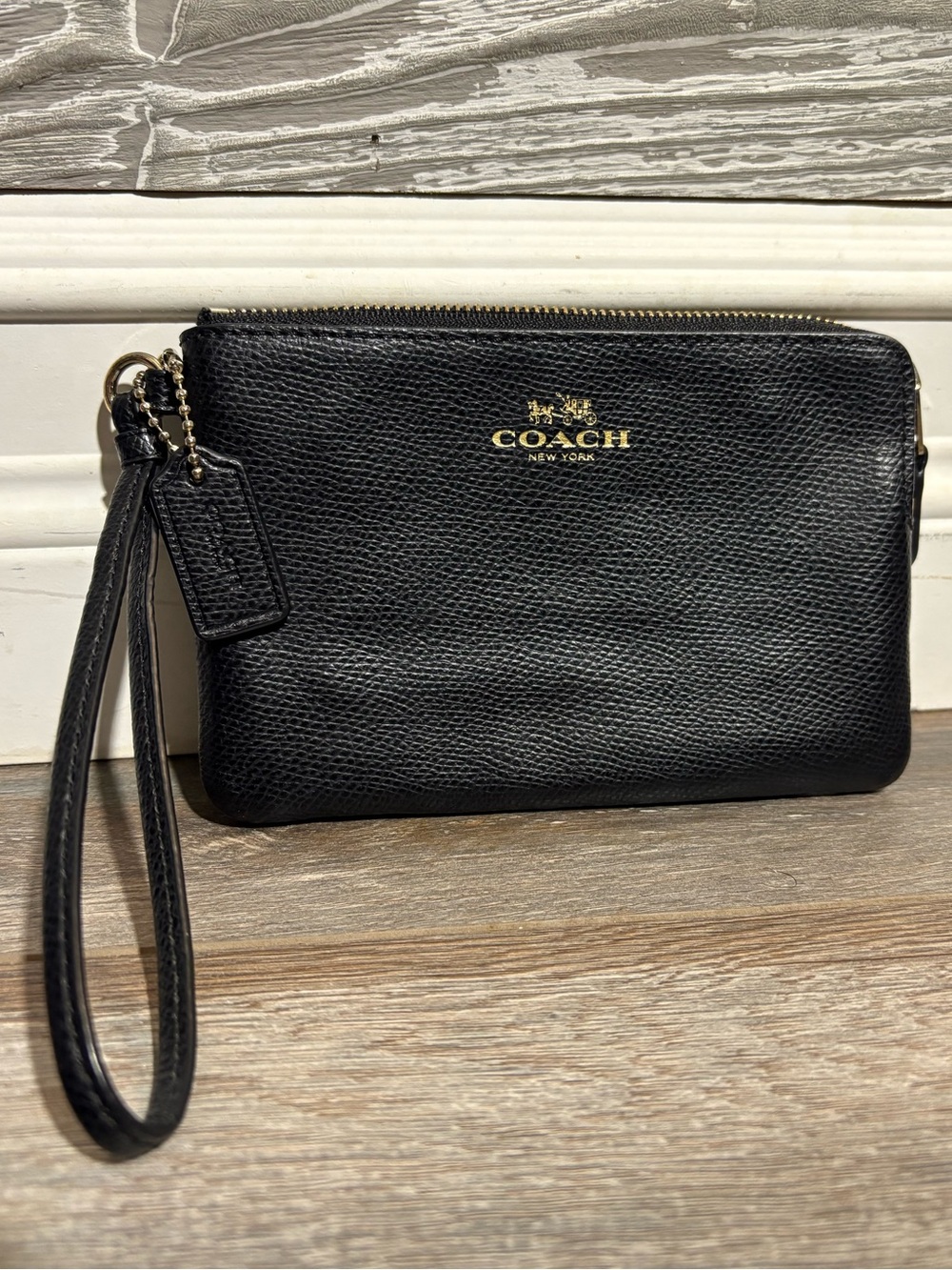 Coach Corner Zip Wristlet